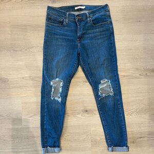 Levi's Blue Distressed Jeans
